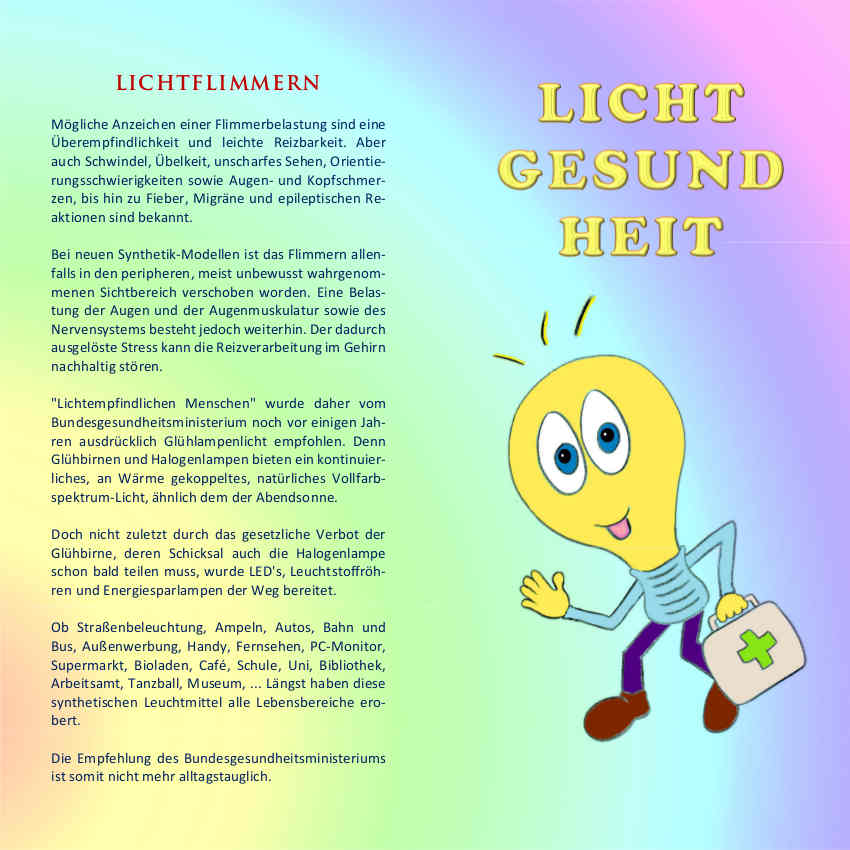 Handzettel Lichtgesundheit